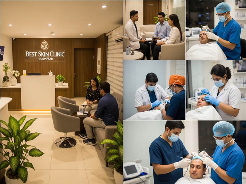 Cosmetic surgeon performing advanced hair treatment in Hadapsar